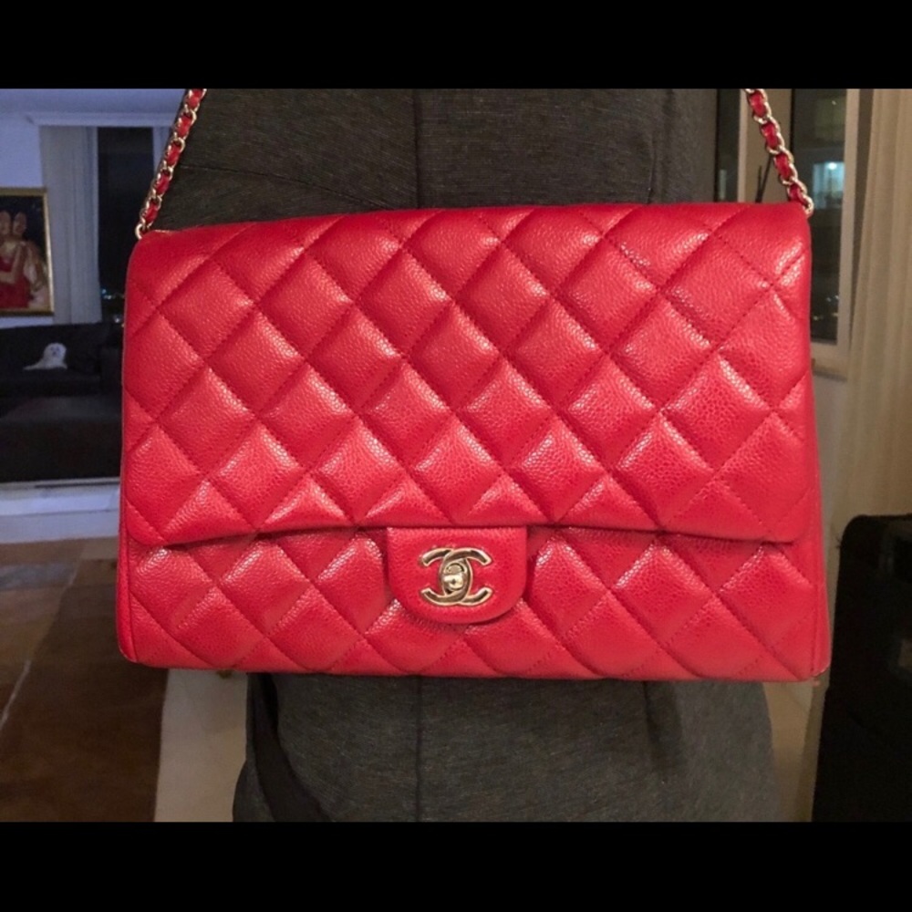 🚫 SOLD - NIB Auth CHANEL Classic Flap Leather Bag - Picture 5 of 8